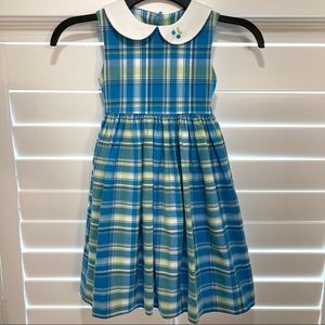 Size 5 Vintage Plum Pudding Ltd. dress/blue and green plaid